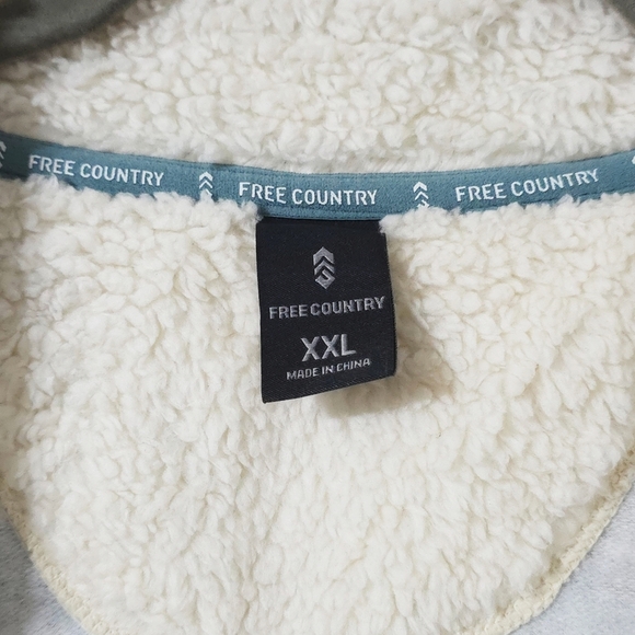 FREE COUNTRY Fleece 1/4 Zip Fair Isle Long Sleeve Pullover, Pastel Colors, XXL - Picture 7 of 16